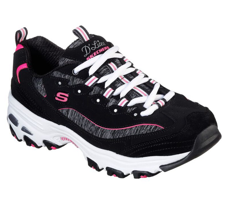 Skechers D'lites - Me Time Tenisky Damske Čierne / Ruzove | 914-ADMLPK