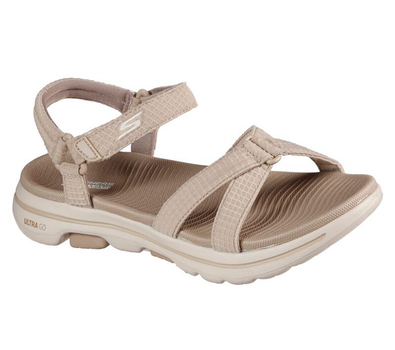 Skechers Gowalk 5 - Jet Set Sandale Damske Béžové | 150-FLYXMZ
