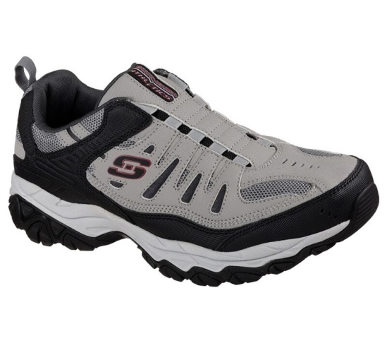 Skechers After Burn M. Fit Slip On Panske Siva / Čierne | 052-GREXKI