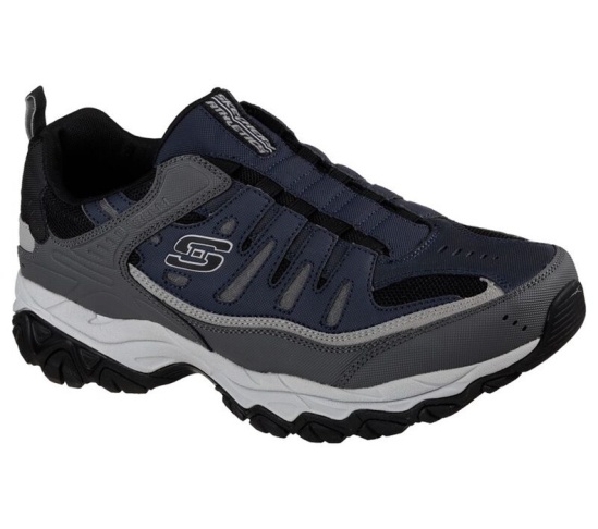 Skechers After Burn M. Fit Slip On Panske Námornícka Modrá / Siva | 139-PFTUNZ