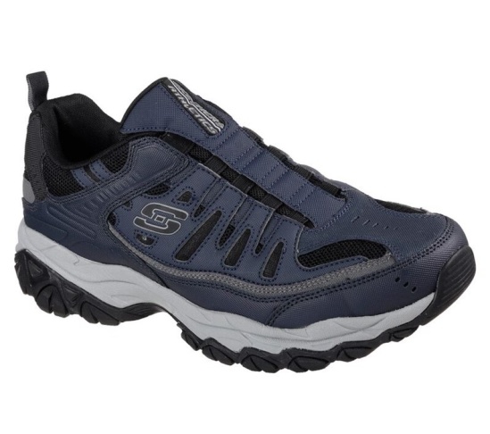 Skechers After Burn M. Fit Slip On Panske Námornícka Modrá / Čierne | 614-QRDCVT