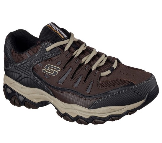 Skechers After Burn - Memory Fit Tenisky Panske Hnede | 486-EMZPQU