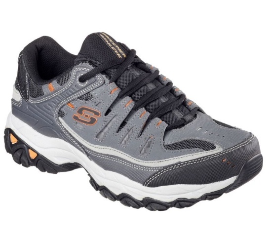 Skechers After Burn - Memory Fit Tenisky Panske Tmavo Siva | 521-INUSAY