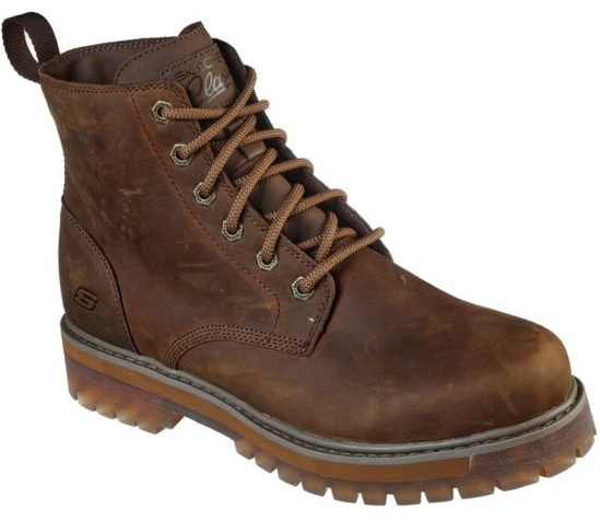Skechers Alley Cats - Talgen Cizmy Panske Hnede | 467-YRBIAZ