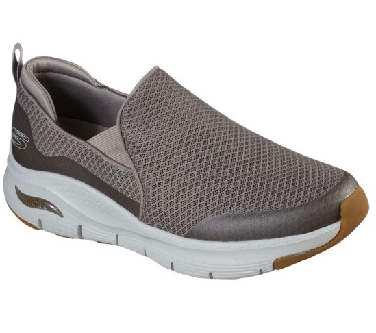 Skechers Arch Fit - Banlin Slip On Panske Tmavo Siva | 086-RCZNMK