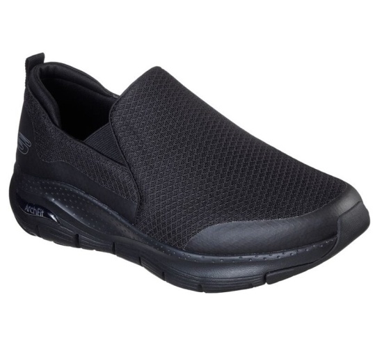 Skechers Arch Fit - Banlin Slip On Panske Čierne | 286-PSNZXA