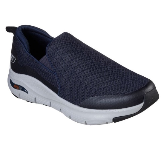 Skechers Arch Fit - Banlin Slip On Panske Námornícka Modrá | 902-BGQMYI
