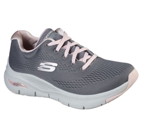 Skechers Arch Fit - Big Appeal Tenisky Damske Siva / Ruzove | 152-HDEMPS