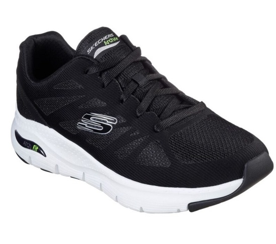 Skechers Arch Fit - Charge Back Tenisky Panske Čierne / Biele | 287-YEDUHW