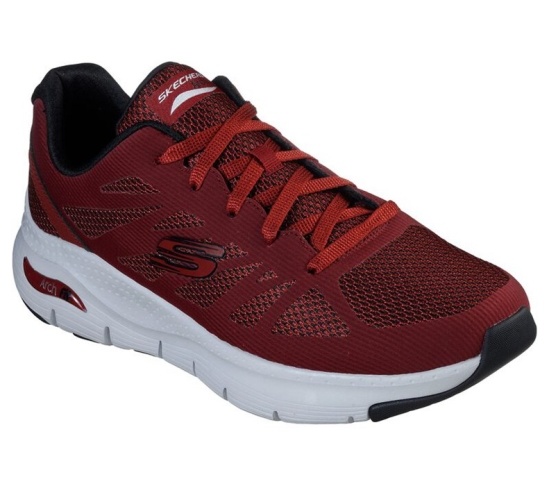 Skechers Arch Fit - Charge Back Tenisky Panske Bordove | 413-FNBCYR