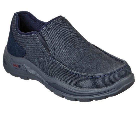 Skechers Arch Fit Motley - Rolens Slip On Panske Námornícka Modrá | 735-MUCGET