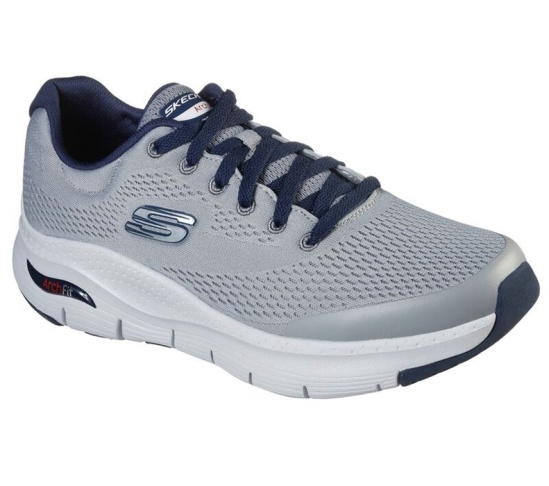 Skechers Arch Fit Tenisky Panske Siva / Námornícka Modrá | 052-KXGTPJ