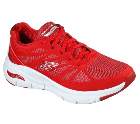 Skechers Arch Fit - Vivid Memory Tenisky Damske Červené | 427-UVQGJZ