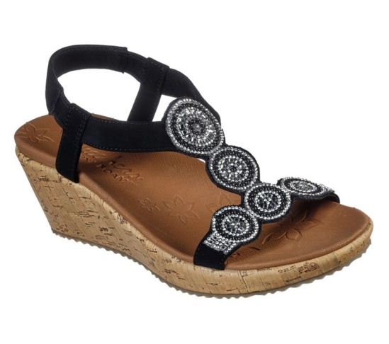 Skechers Beverlee - Date Glam Sandale Damske Čierne | 086-TNHYXQ