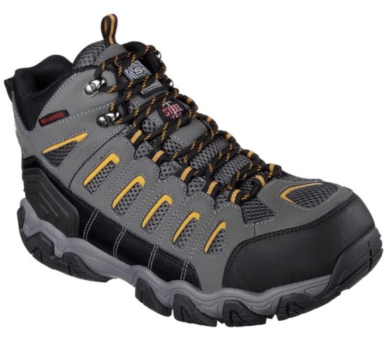 Skechers Blais - Bixford St Pracovne Cizmy Panske Tmavo Siva | 746-PRSKCV