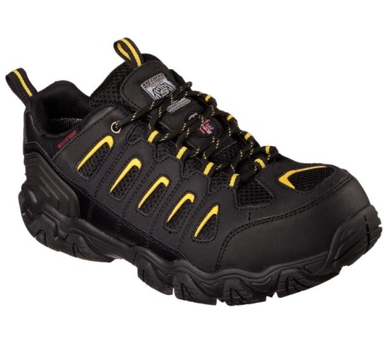 Skechers Blais St Pracovne Cizmy Panske Čierne / Žlté | 125-RAOJLM