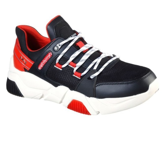 Skechers Block-Ridge - Deakin Tenisky Panske Čierne / Červené | 165-IKBQFJ