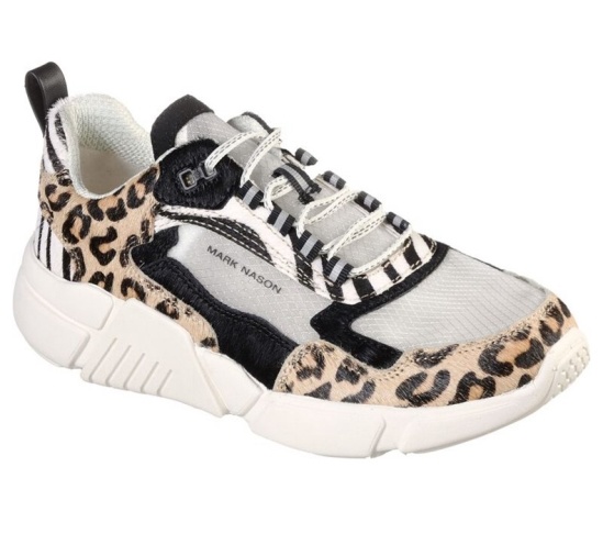 Skechers Block - West Tenisky Damske Siva / Čierne / Leopardie | 195-LYXNDF