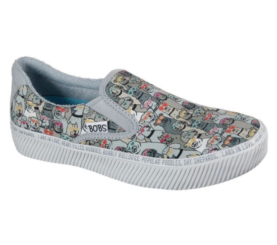 Skechers Bobs B Wild - Heart Eyes Slip On Damske Siva / Viacfarebný | 517-CDKOUL