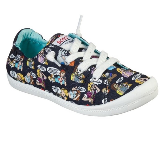 Skechers Bobs Beach Bingo - Dog Is Good - Pin-Up Pup Slip On Damske Čierne / Viacfarebný | 720-GQXFV