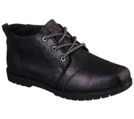 Skechers Bobs Chill Lugs - Urban Chillers Cizmy Damske Čierne | 651-WEUQAJ