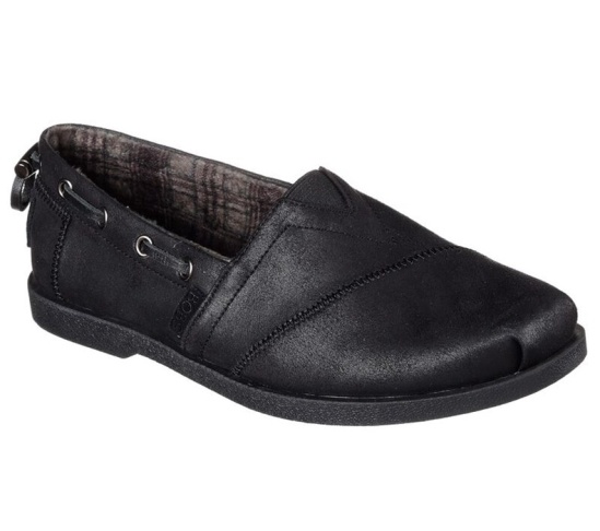 Skechers Bobs Chill Luxe - Buttoned Up Balerinky Damske Čierne | 138-QBGZAO