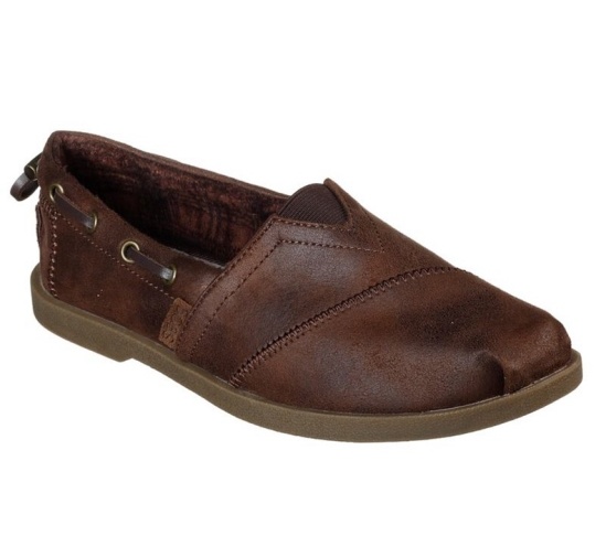 Skechers Bobs Chill Luxe - Buttoned Up Balerinky Damske Hnede | 875-RDQGPX