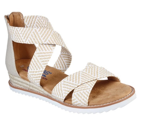 Skechers Bobs Desert Kiss - Summer Sun Sandale Damske Béžové / Biele | 791-HCONSQ