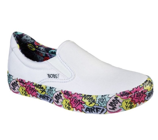 Skechers Bobs Marley Jr. - Club Yap Slip On Damske Biele | 857-AEZGWH