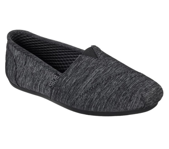 Skechers Bobs Plush - Express Yourself Balerinky Damske Čierne | 493-TYGLOQ