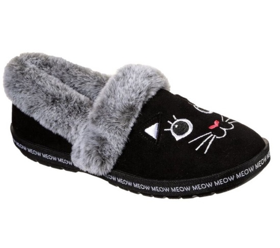Skechers Bobs Too Cozy - Meow Pajamas Slip On Damske Čierne | 274-DFNXBM
