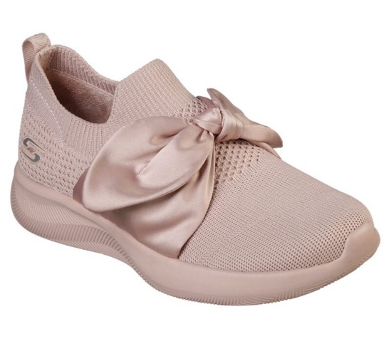 Skechers Bobs Športové Squad 2 - Bow Beauty Slip On Damske Ruzove | 639-FQYNBD