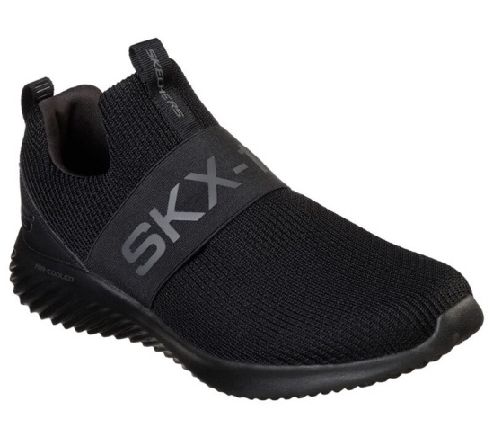 Skechers Bounder - Wolfston Slip On Panske Čierne | 935-XCIYDU
