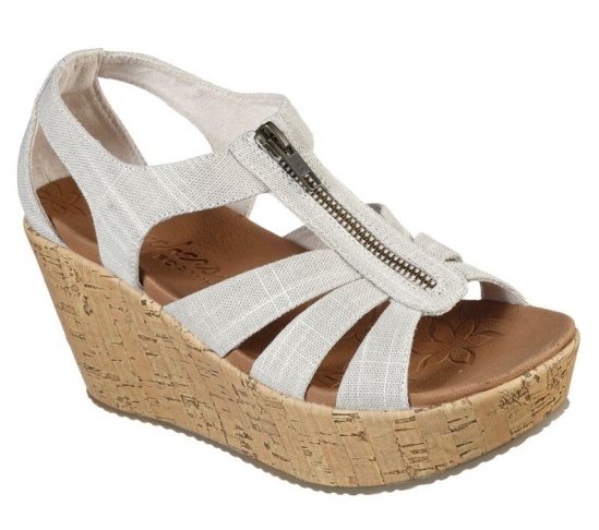 Skechers Brit - Living Heights Sandale Damske Béžové | 052-NGMWEV