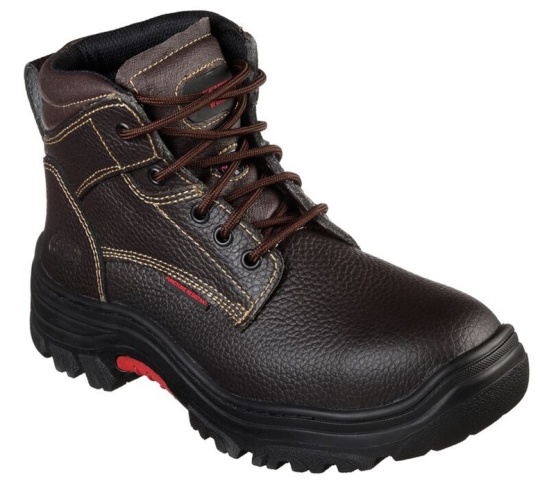 Skechers Burgin - Tarlac St Pracovne Cizmy Panske Hnede | 726-FHZOGJ
