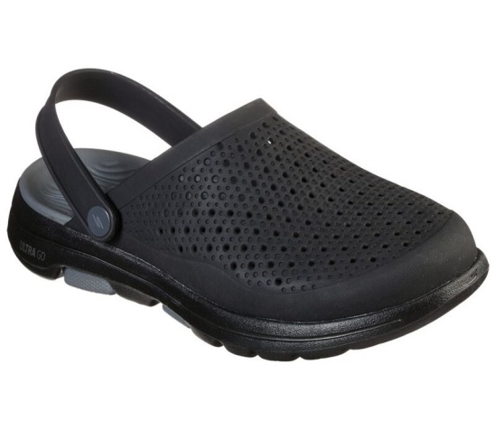 Skechers Cali Gear: Gowalk 5 - Astonished Sandale Panske Čierne / Siva | 069-LPMFRQ