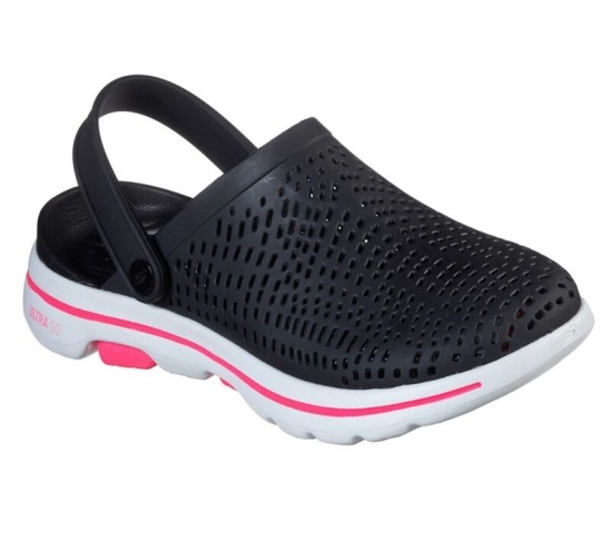 Skechers Cali Gear: Gowalk 5 - Astonished Sandale Damske Čierne / Biele | 573-GLFTKP