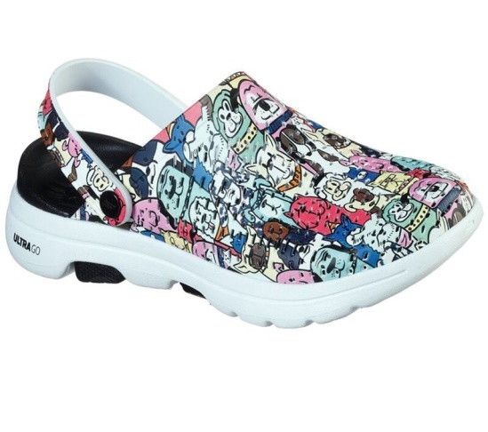 Skechers Cali Gear: Gowalk 5 - Dog Lover Sandale Damske Čierne / Viacfarebný | 649-GWFEKD