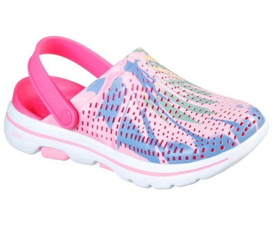 Skechers Cali Gear: Gowalk 5 - Psychadelic Sandale Damske Ruzove / Viacfarebný | 714-WPCLIK