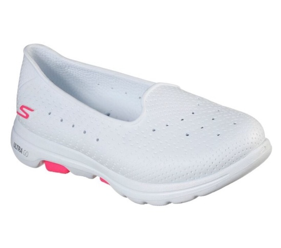 Skechers Cali Gear: Gowalk 5 - Sun Kissed Slip On Damske Biele | 726-ESKRMU
