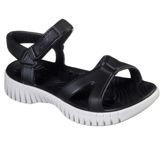 Skechers Cali Gear: Gowalk Smart - Aloha Sandale Damske Čierne / Biele | 768-XCJEZI