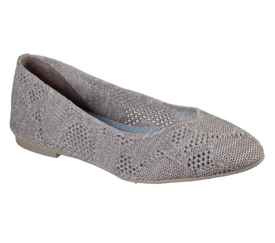 Skechers Cleo - Knitty City Balerinky Damske Siva | 815-HBIKVY