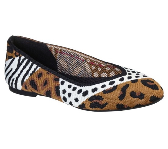 Skechers Cleo - Party Animal Balerinky Damske Hnede / Čierne | 209-DBPTVK