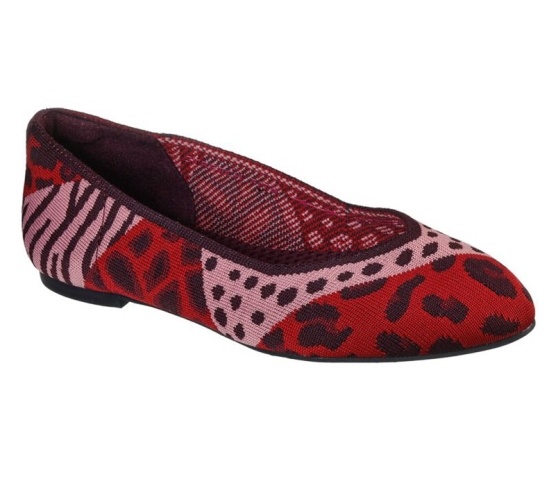 Skechers Cleo - Party Animal Balerinky Damske Červené / Ruzove | 520-OJBMWA