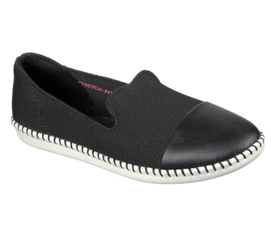 Skechers Cleo Stitch Balerinky Damske Čierne | 187-LWBJSD