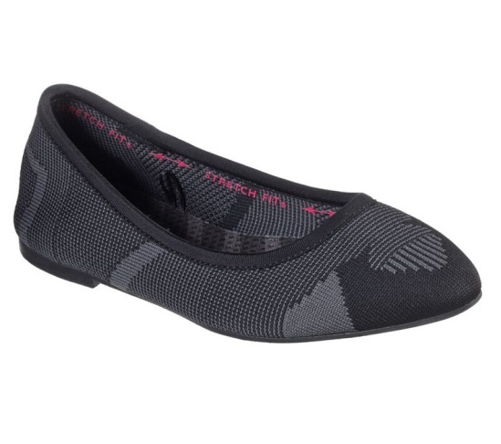 Skechers Cleo - Wham Balerinky Damske Čierne / Siva | 821-BEJTRV