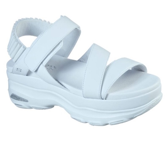 Skechers Cloud Ultra Sandale Damske Biele | 326-ZJSIOB