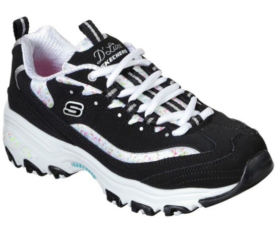 Skechers D'lites - Dazzling Platene Tenisky Damske Čierne / Viacfarebný | 879-TSMUJI