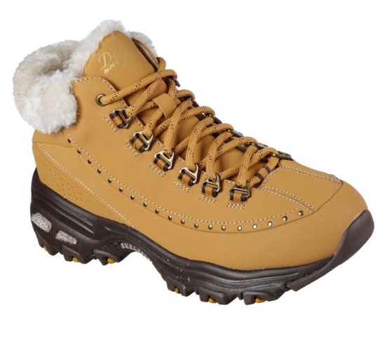 Skechers D'lites - Gleeful Cizmy Damske Hnede | 261-FCHXJV
