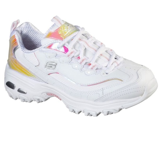 Skechers D'lites - Pearly Glow Tenisky Damske Biele | 781-STPCUY